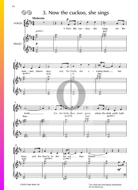 Now The Cuckoo She Sings Sheet Music