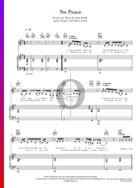No Peace Musik-Noten