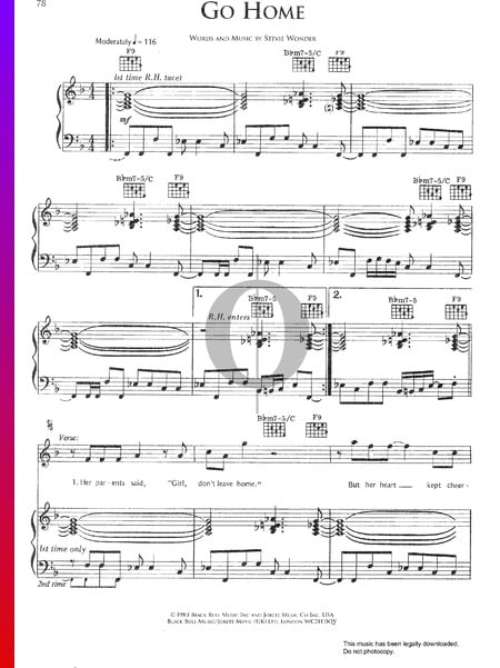 Go Home Musik-Noten