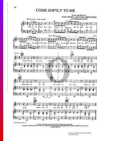 Come Softly To Me Sheet Music