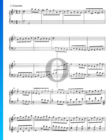 Suite Nr. 6 g-Moll, HWV 439: 2. Courante Musik-Noten