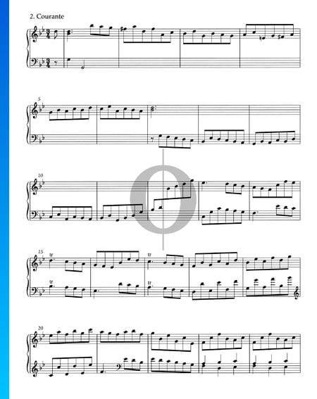 Suite Nr. 6 g-Moll, HWV 439: 2. Courante Musik-Noten