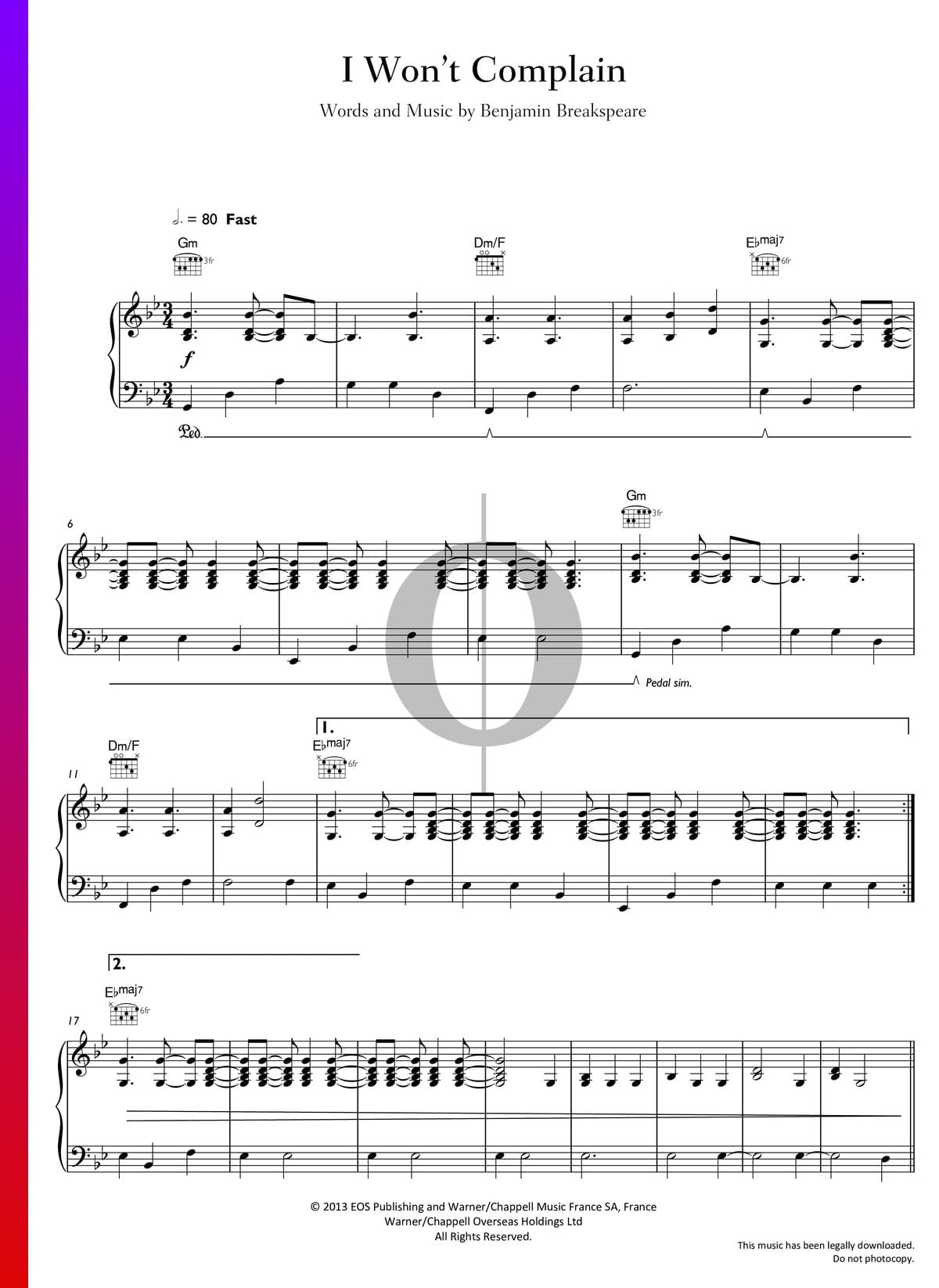 benjamin clementine piano sheet music - www.optuseducation.com.