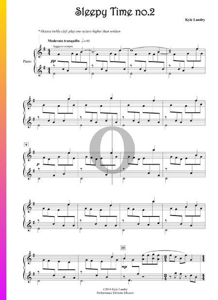 Sleepy Time no. 2 Musik-Noten