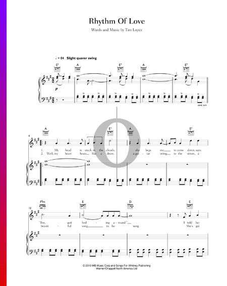 Rhythm Of Love Musik-Noten