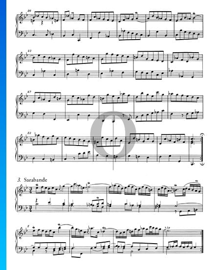 Französische Suite Nr. 2 c-Moll, BWV 813: 3. Sarabande Musik-Noten