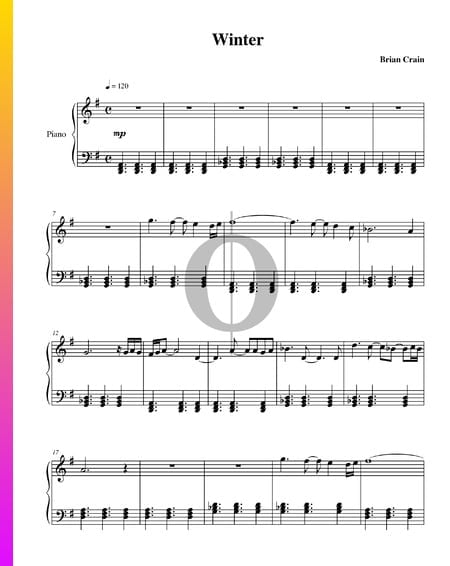 Winter Musik-Noten