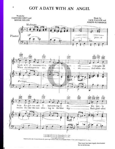 Got A Date With An Angel Musik-Noten