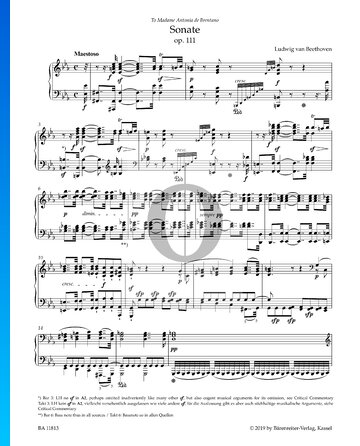 Partition Sonate n° 32 en Do mineur, op. 111 : 1. Maestoso
