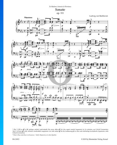 Sonate n° 32 en Do mineur, op. 111 : 1. Maestoso