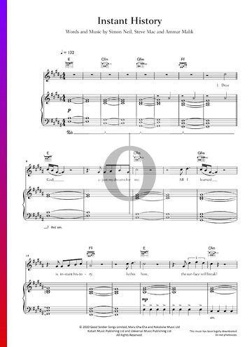 Instant History Sheet Music