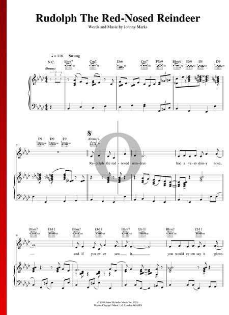 Rudolph The Red-Nosed Reindeer Sheet Music