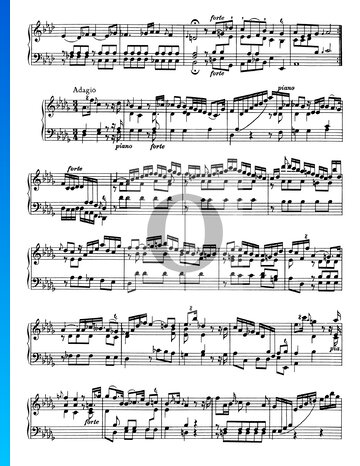 Sonata n.º 2, Wq 49: 2. Adagio Partitura
