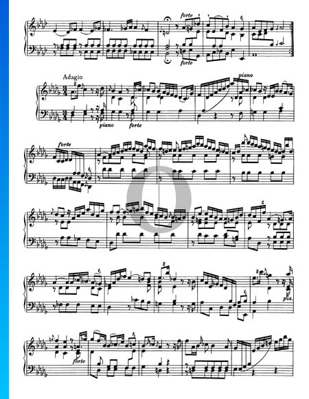 Sonata n.º 2, Wq 49: 2. Adagio Partitura