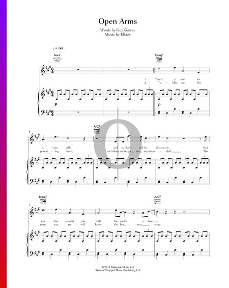 Open Arms Musik-Noten
