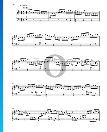 Partita en mi menor, BWV 1002: 4. Doble