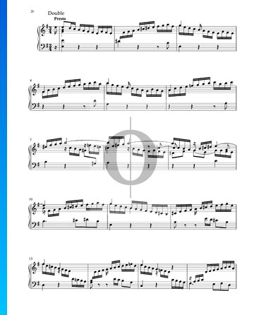 Partita in E Minor, BWV 1002: 4. Double Sheet Music