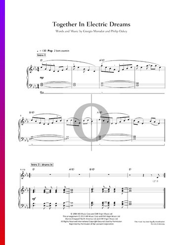 Together In Electric Dreams Sheet Music