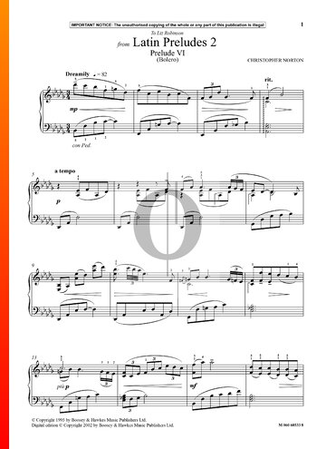 Latin Preludes 2: Prelude 6 (Bolero) Musik-Noten