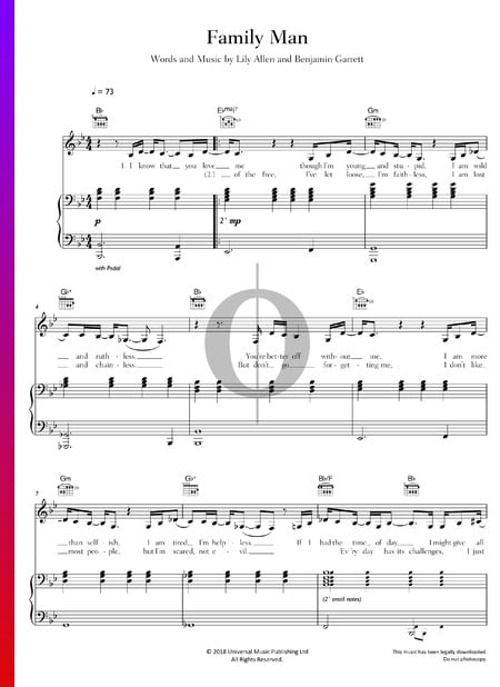 Family Man Partitura