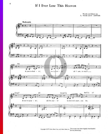 If I Ever Lose This Heaven Sheet Music