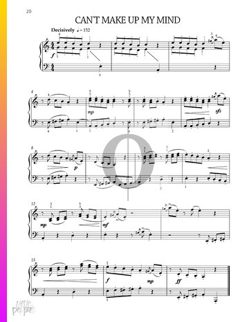 Can’t make up my mind Sheet Music
