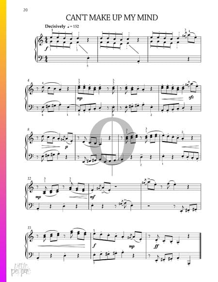 Can’t make up my mind Musik-Noten