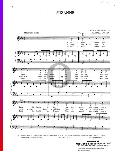 Suzanne Musik-Noten