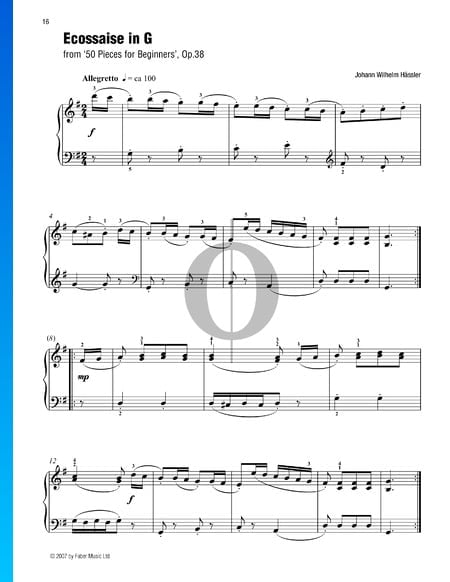Ecossaise G Major, Op. 38