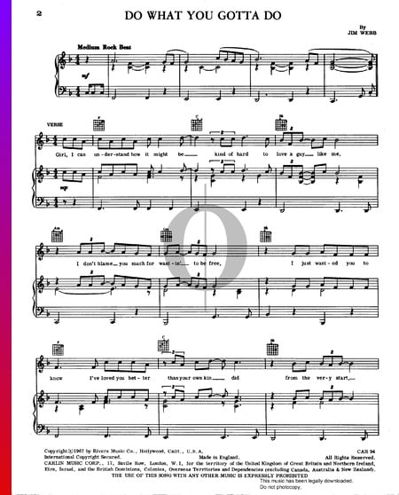 Do What You Gotta Do Sheet Music