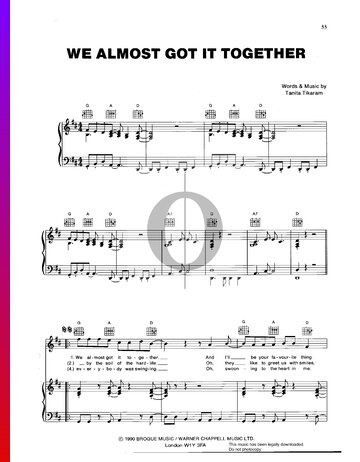 We Almost Got It Together Sheet Music