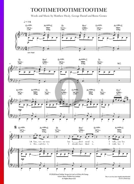 TOOTIMETOOTIMETOOTIME Musik-Noten