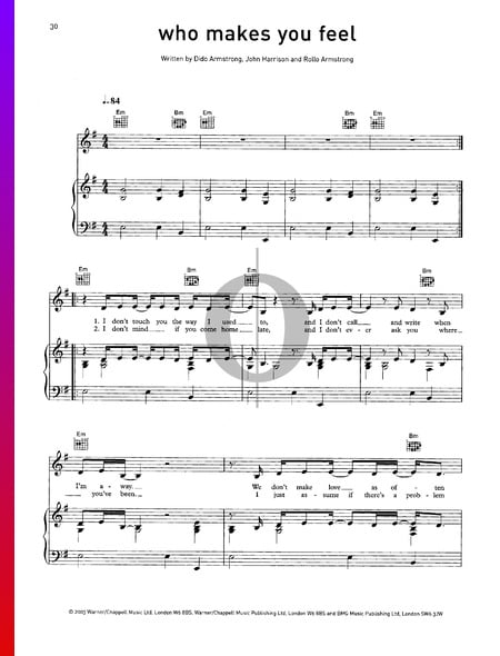 Who Makes You Feel Musik-Noten
