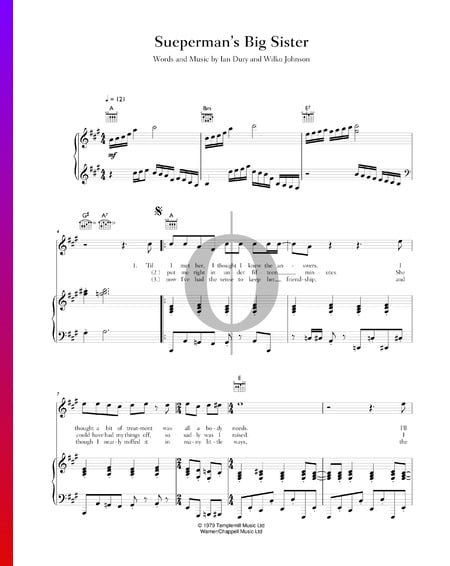 Sueperman's Big Sister Sheet Music