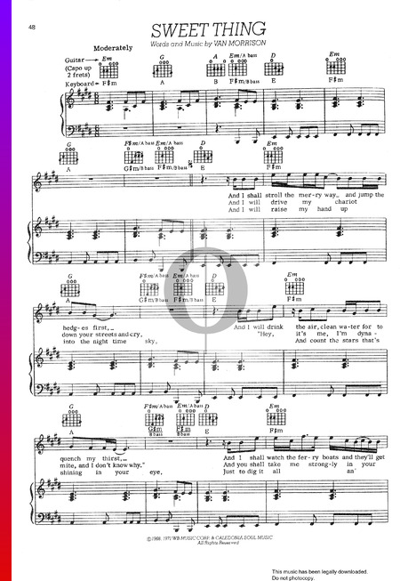Sweet Thing Musik-Noten