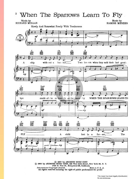 When The Sparrows Learn To Fly Sheet Music