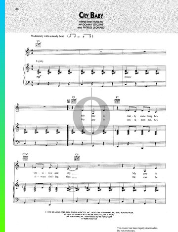 Cry Baby Sheet Music