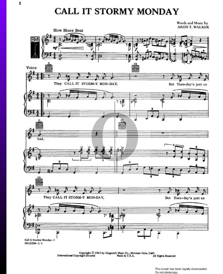 Call It Stormy Monday Musik-Noten