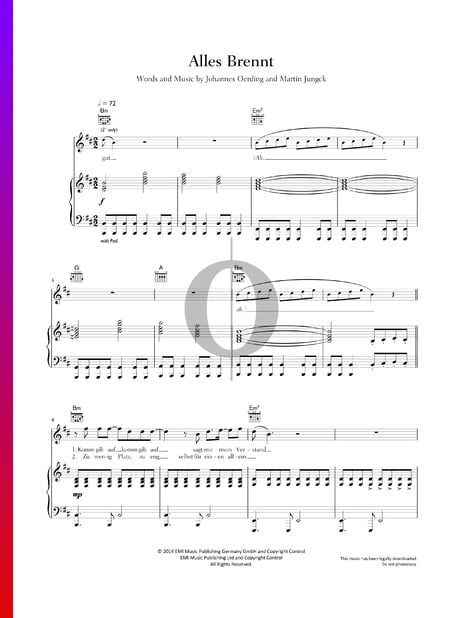 Alles Brennt Sheet Music