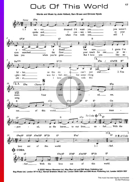Out Of This World Sheet Music