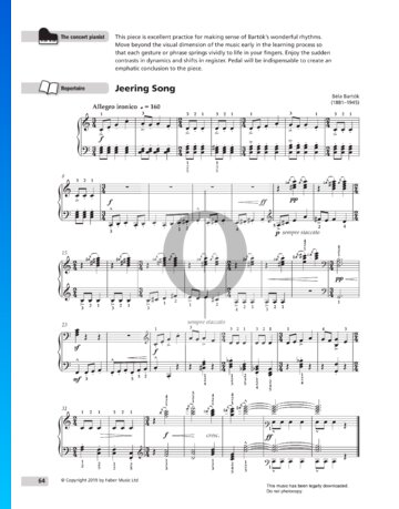 Für Kinder, Sz. 42 Vol 1: Nr. 30 Spottlied Musik-Noten