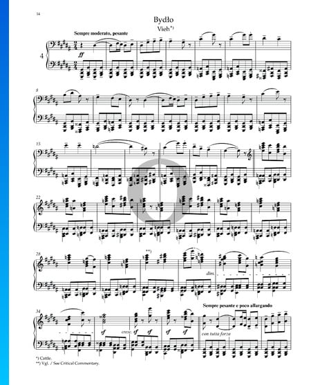Pictures At An Exhibition: Cattle Sheet Music