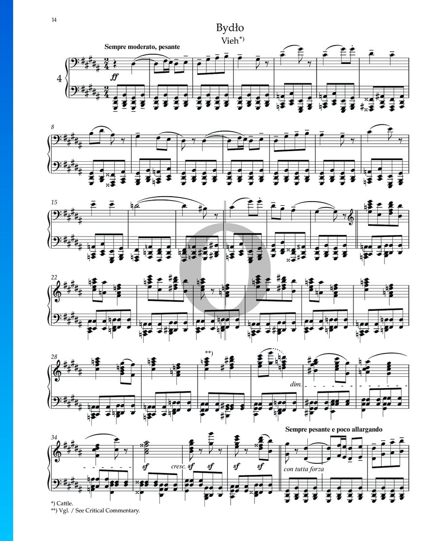 Tableaux d'une exposition Cattle » Modest Partitions de