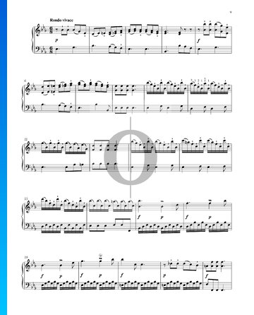Partition Sonate en Mi bémol Majeur, WoO 47 No. 1: 3. Rondo vivace