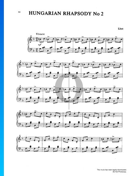 Hungarian Rhapsody No. 2, S.244/2 Sheet Music