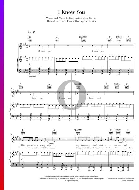 I Know You Sheet Music