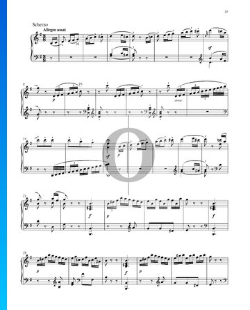 Partition Sonate en Sol Majeur, Op. 14 No. 2: 3. Scherzo