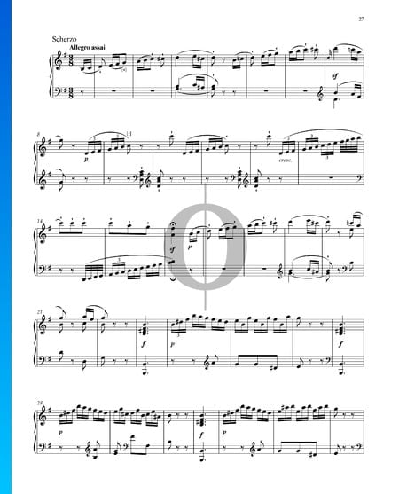 Sonate in G-Dur, Op. 14 Nr. 2: 3. Scherzo Musik-Noten