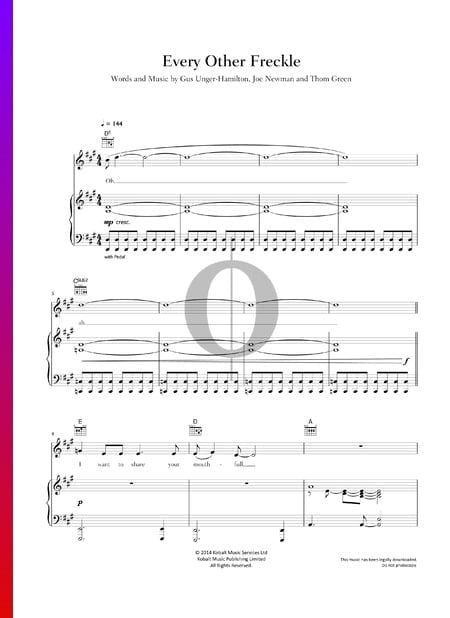 Every Other Freckle Musik-Noten