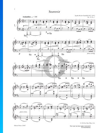 Souvenir, Op. 39 No. 1 Musik-Noten